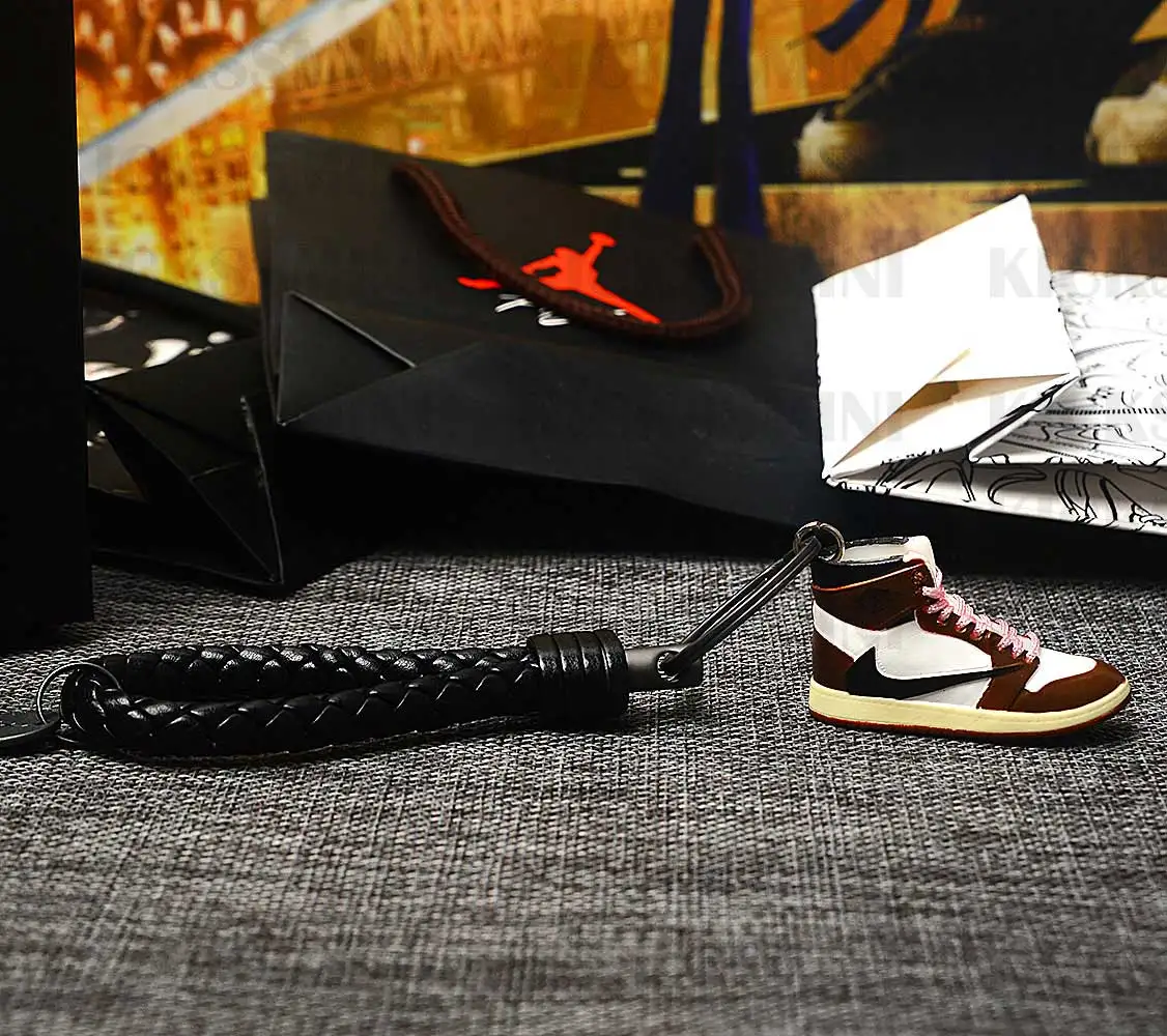 DIY Jordan Ретро OG Air Jordan 1 розовый кружевной 3D кроссовок Модель брелок сумка коробка кулон пара Кукла аксессуар