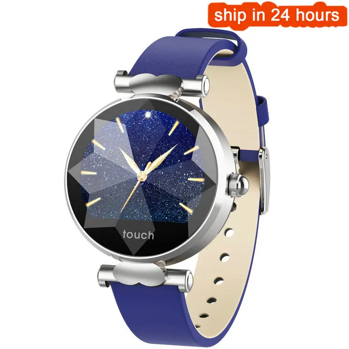 Blue with Silver B80 женские Смарт-часы reloj inteligente монитор сердечного ритма фитнес-трекер женские Смарт-часы браслет Bluetooth водонепроницаемый - Цвет: Blue with Silver