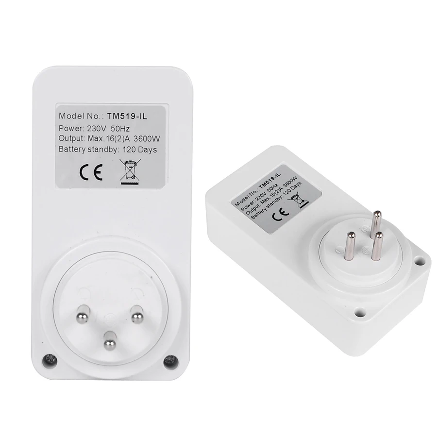 TM519 Electronic Digital Timer Plug EU BR UK US IL Programmable Socket with 220V 120V 7 Day 12/24 Hour Timing | Инструменты