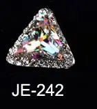 JE242-10pcs 10 шт./лот, прозрачные Блестящие Стразы для ногтей, Хрустальные стеклянные камни, сделай сам, стразы, инструмент для маникюра, украшения для ногтей, 3D подвеска, ювелирное изделие - Цвет: JE242-10pcs