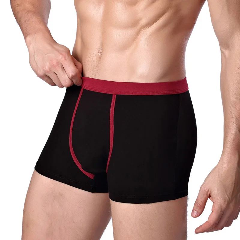 Новый личности простой Дизайн хлопчатобумажная ткань Для мужчин нижнее белье