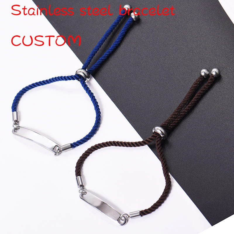 Серебряное персонализированное выгравированное название девиз ID тег