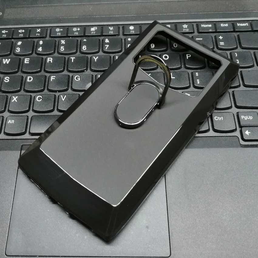 Для Oukitel K10000 Pro чехол Роскошный 5," мягкий черный силиконовый магнитный автомобильный держатель чехол для телефона с кольцом для Oukitel K10000 Pro Fundas