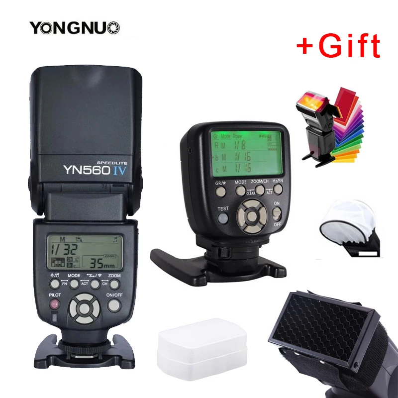 Вспышка Yongnuo YN560IV YN560 IV YN 560 с триггерным контроллером YongNuo TX II для камеры Canon Nikon
