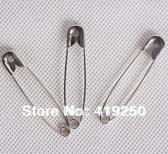 

1000 pcs Nickel Plated Steel SAFETY PINS 1-1/4" length (31mm)