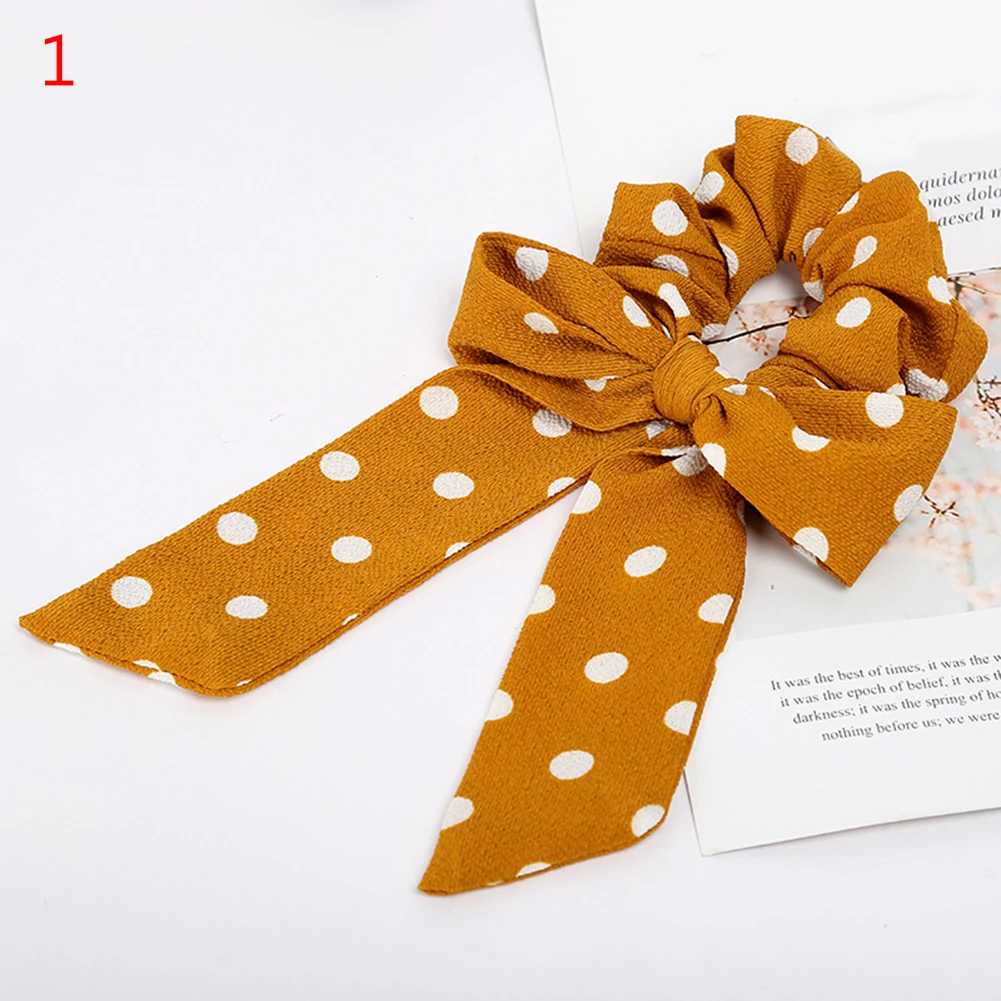 Женская резинка для волос с бантом милая эластичная лента леопардовым принтом в