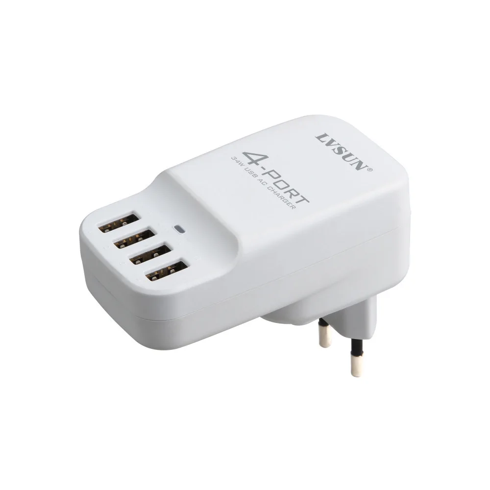 Универсальное портативное Сетевое зарядное устройство Udoli с 4 USB портами 5 В 2 А