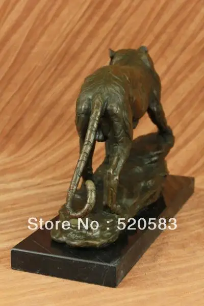 БРОНЗОВЫЙ ТИГР японский очень впечатляющий-Изысканная красивая скульптура