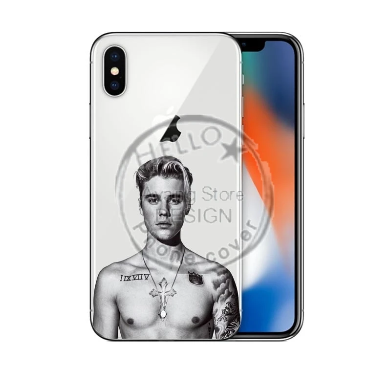 Canadian singer-songwriter Justin bieber transparent soft silicone Phone Case for iPhone X 10 5 5S SE 6 6SPlus 7 7Plus 8 8Plus |