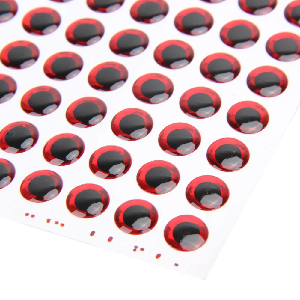 100Pcs* 3mm/7mm/12mm/16mm/20mm Red 3D Holographic Fishing Lure Eyes Fly Tying Jig Crafts Dolls Baits Making | Спорт и развлечения