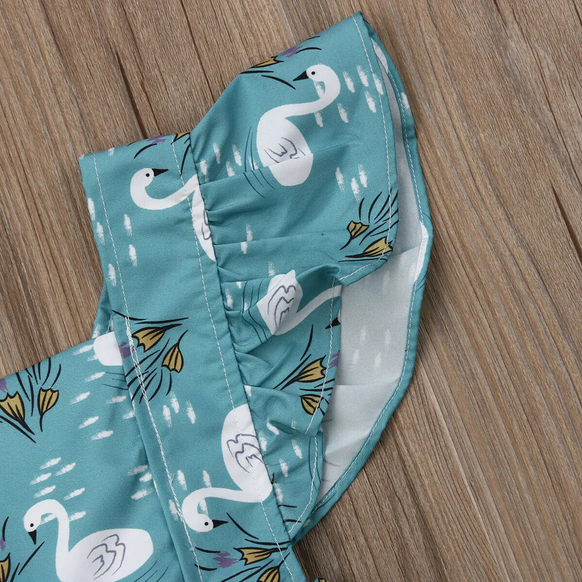 Комбинезон с лебедем для новорожденных девочек Летний комбинезон без рукавов