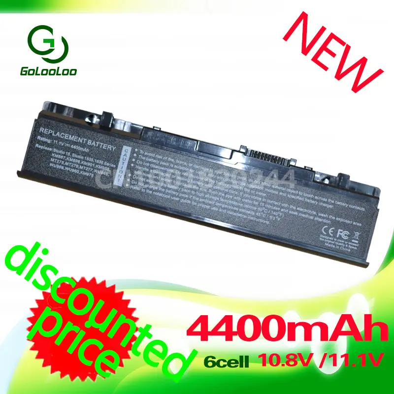 

Golooloo 4400MaH 11.1v Battery for Dell Studio 1535 1536 1537 1555 1557 1558 PP33L PP39L A2990667 KM958 KM965 312-0701 312-0702
