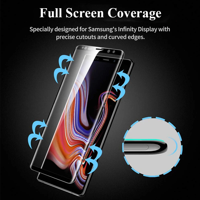 Защитное стекло для samsung s 8 samsum galaxy s8 защитная пленка glaxy s9 s9plus s8plus note 9 s6 edge sm tremp glas