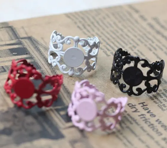 Бесплатная доставка 100 шт. цветное окрашенное регулируемое античное Латунное