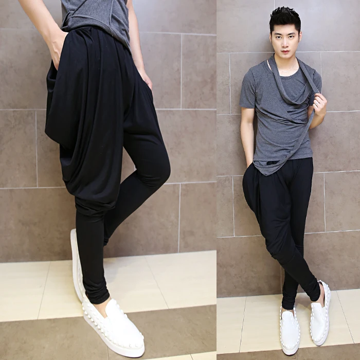 Новинка 2016 Мужская одежда мужские повседневные шаровары брюки облегающие