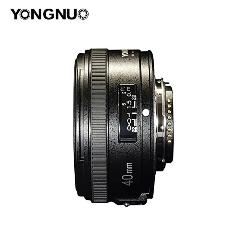 Объектив камеры YONGNUO YN 40 мм F2.8 для Nikon YN40 стандартный объектив AF MF Prime цифровой