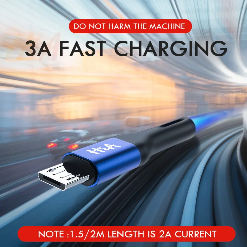 H& A Micro USB кабель 3.0A Быстрая зарядка Microusb кабель зарядного устройства для samsung J4 J5 J6 J7 Xiaomi Redmi Note 5 4 Android Кабели для телефонов