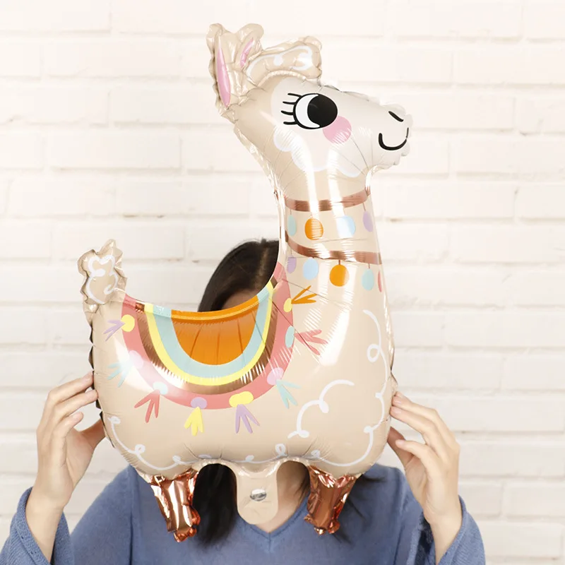1 шт. Альпака алюминиевой фольги воздушный шар трава грязи лошадь с пленкой