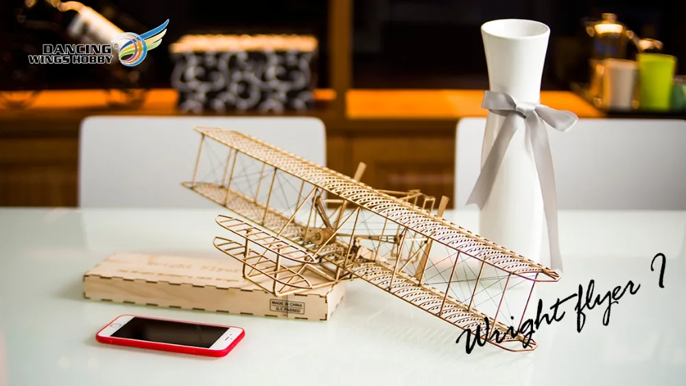 Деревянные игрушки строительные игрушки DIY Деревянные рождественские игрушки ремесло деревянная мебель Рождественский подарок братья Райт флаер I