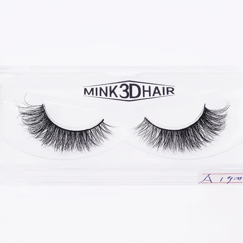 

20 pair 100% handmade real mink fur long false eyelash 3D strip mink lashes thick fake faux eyelashes Makeup beauty tool A19