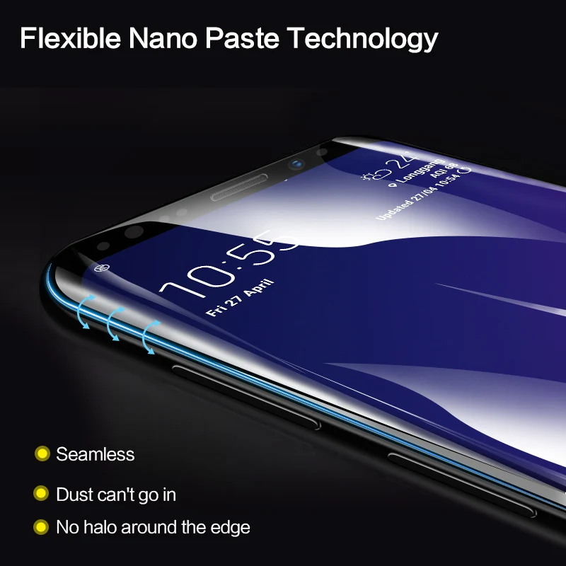 3D полное покрытие экрана протектор для Samsung Galaxy S8 S9 Plus S7 S6 Edge Защитная пленка (не