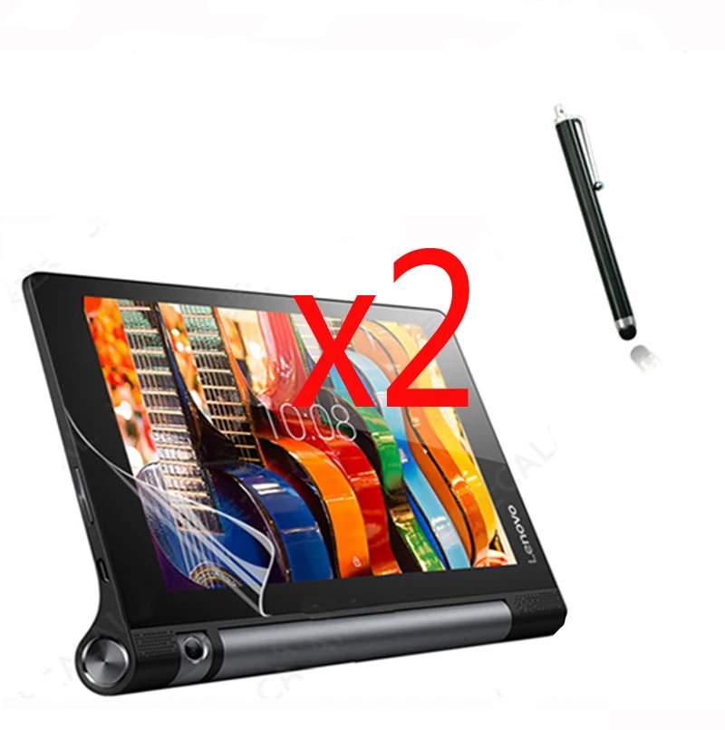 2x пленка + ткань 1x Стилус прозрачная защитная для ЖК экрана Lenovo Yoga Tablet 3 YT3 850F 850M