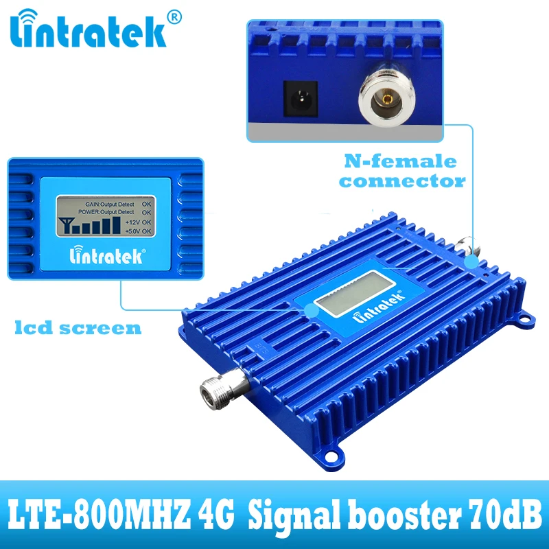 Усилитель сигнала мобильного телефона lintratek 4G LTE 800 МГц усилитель сотовой связи с