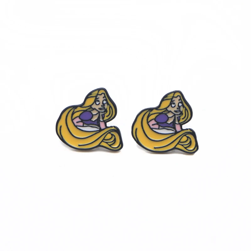 P3312 Dongmanli Cute Korea Steel Pierce Ear Stud kids Cute Earrings For Womens Enamel Earrings Party Jewelry Gifts Girls