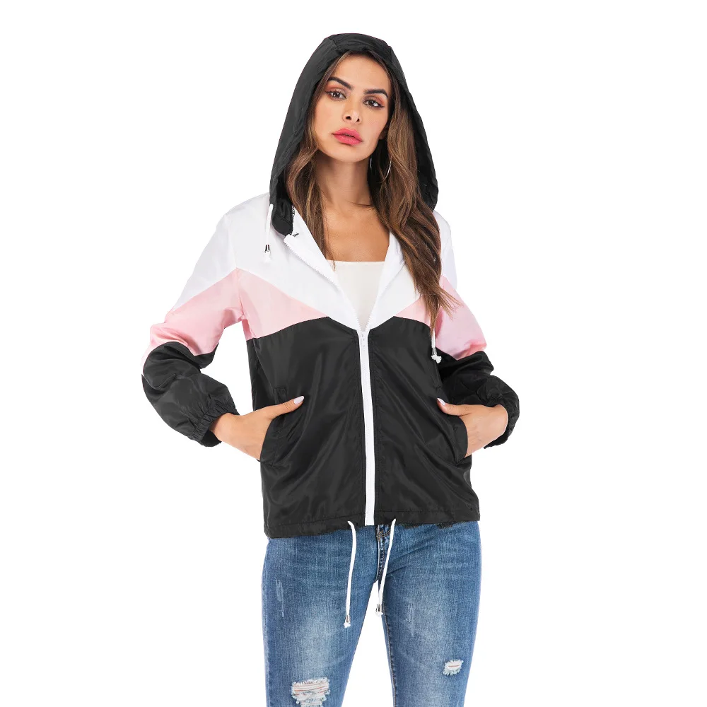 Сезон весна-осень новое Цвет-Цвет ed нерегулярные шляпа-клипса застежка куртка на