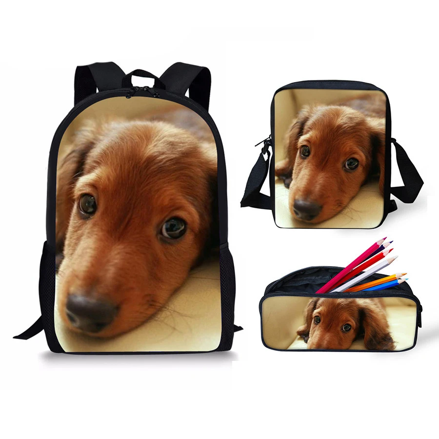 Школьный ранец для женщин и мужчин набор из рюкзака сумки через плечо с принтом