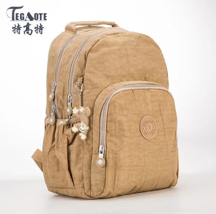 11 TEGAOTE маленький рюкзак для девочек-подростков Mochila женский рюкзак женский однотонный нейлоновый Повседневный Женский Рюкзак Студенческая сумка Sac A Dos - Цвет: 11