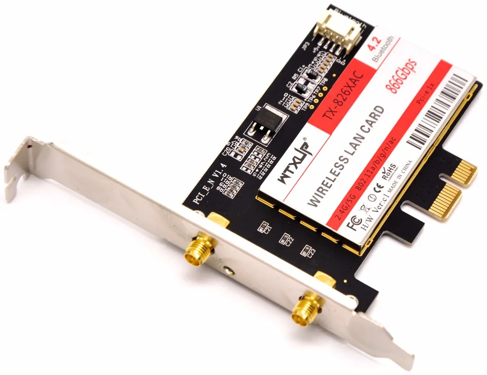 WTXUP беспроводной-AC 8260 867 Мбит/с 802,11 AC двухдиапазонный Настольный PCI-E WiFi адаптер PCI Express карта для Intel 8260AC+ Bluetooth 4,2
