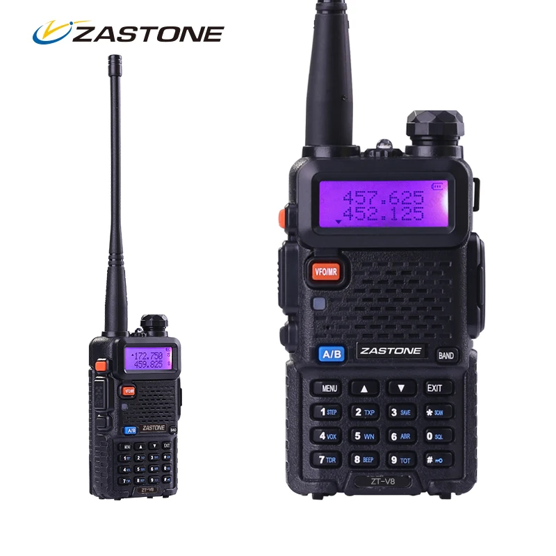Zastone V8 черный Портативный Радио Walkie Talkie Любительское радио двухстороннее VHF и UHF