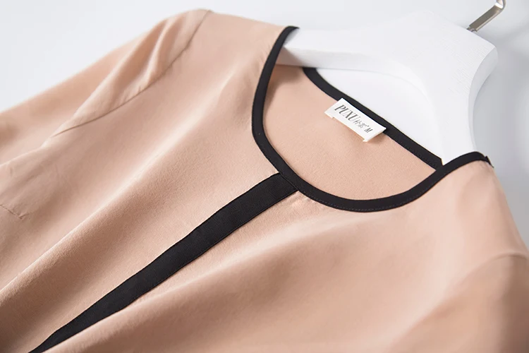 new 19 momme silk dress trimmed stitching