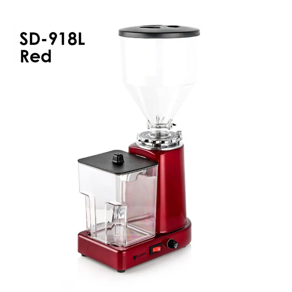SD-918L Red Новая электрическая кофемолка 110 В/220 В кофемолка Эспрессо машина 19 передач Регулируемая мельница - Цвет: SD-918L Red
