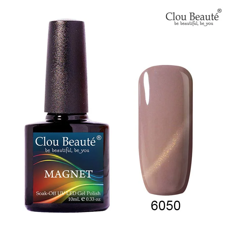 Гель лак для ногтей Clou Beaute кошачий глаз отмачиваемый Магнитный цветной