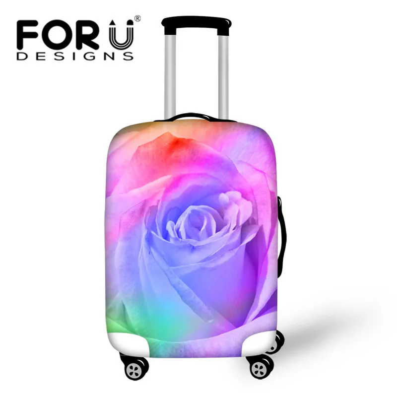 FORUDESIGNS/3D Цветочный дорожный багажный чехол для 18-30 дюймов, чехол для багажника, пылезащитный чехол на молнии с принтом розы, чемодан, эластичное покрытие - Цвет: CC3453