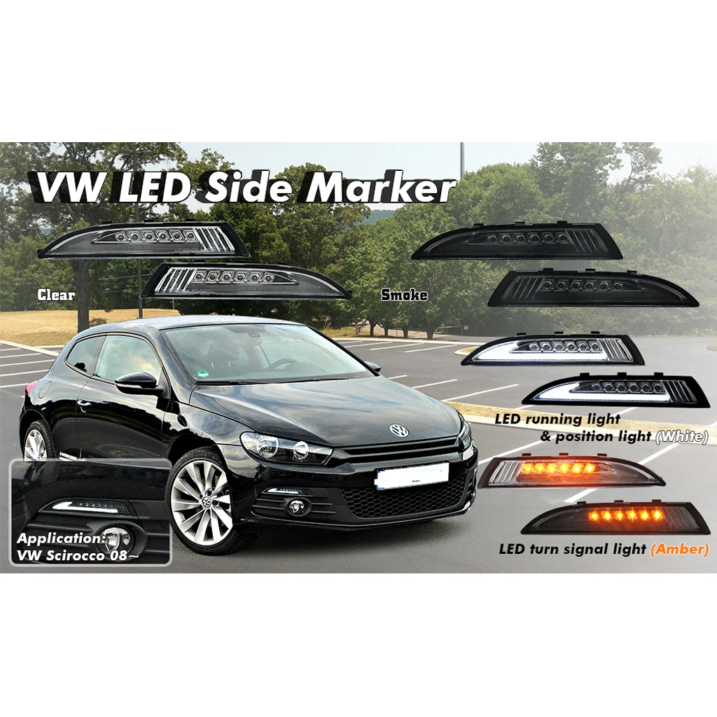 VW светодиодные указатели поворота для Scirocco (2008 2013)|Сигнальная лампа| |