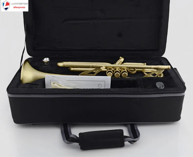 Профессиональный матовый кожаный чехол Bb Trumpet Horn Monel с 2 мундштуками