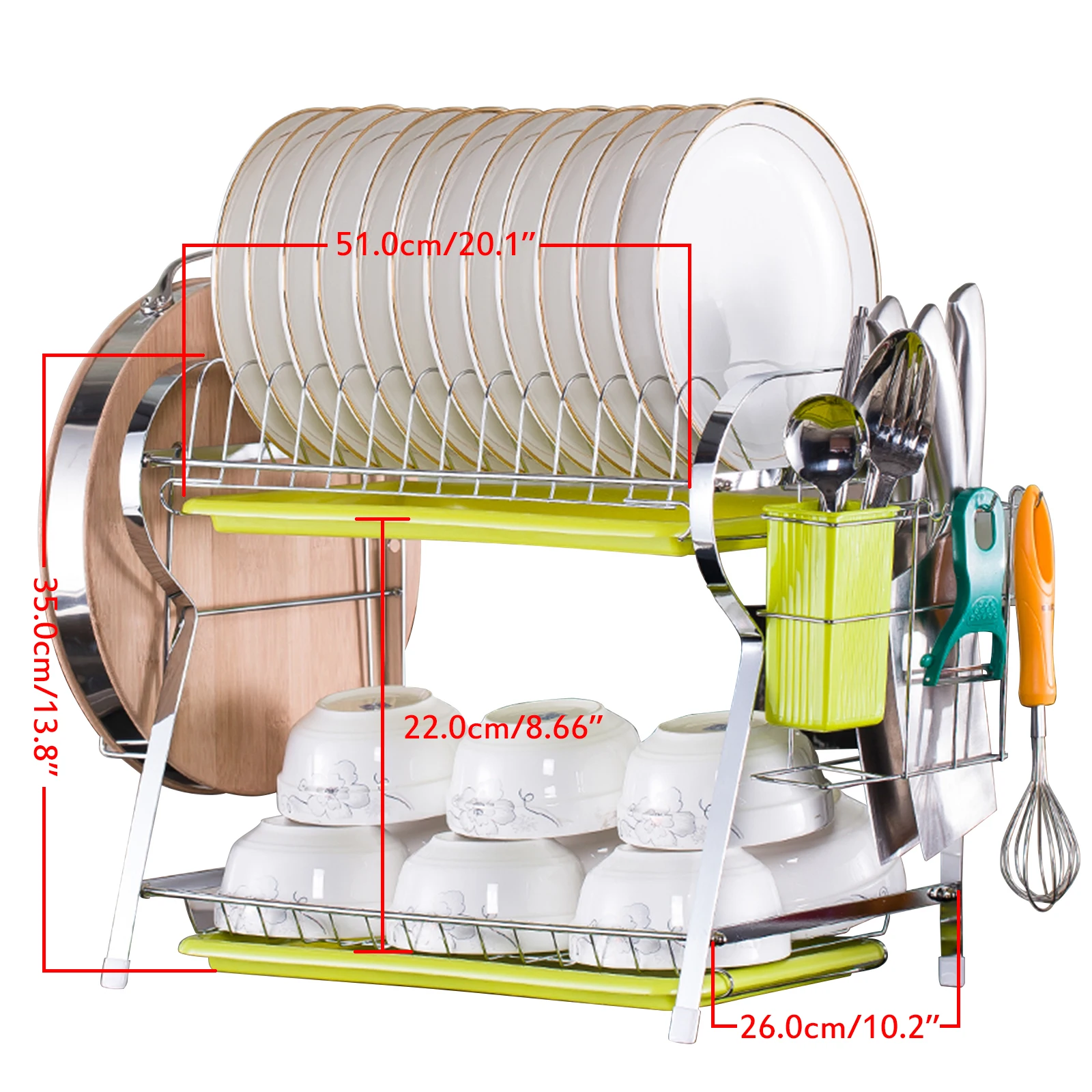2 сушилка для посуды со слоем R shape стойка полка органайзер кухонных