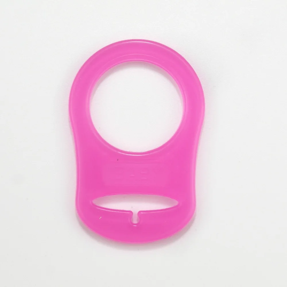 hot pink Пустышка держатель для пустышки Зажим адаптер прозрачный пищевой класс без БФА, силиконовый детский MAM кольца, NUK кольцо 100 шт микс 14 цветов - Цвет: hot pink
