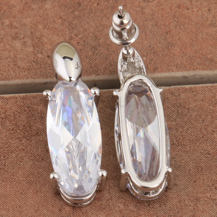 Женские серьги гвоздики с цирконом серебряное покрытие|Серьги-гвоздики| |