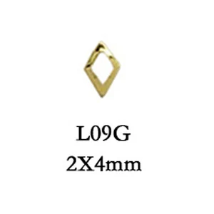 L09G 100pcs 100 шт. ногтей Книги по искусству шпильки площадь Треугольники ромбической цвета: золотистый, серебристый металл ногтей Книги по искусству Стад Ювелирные изделия DIY аксессуары для ногтей 3D украшения - Цвет: L09G 100pcs