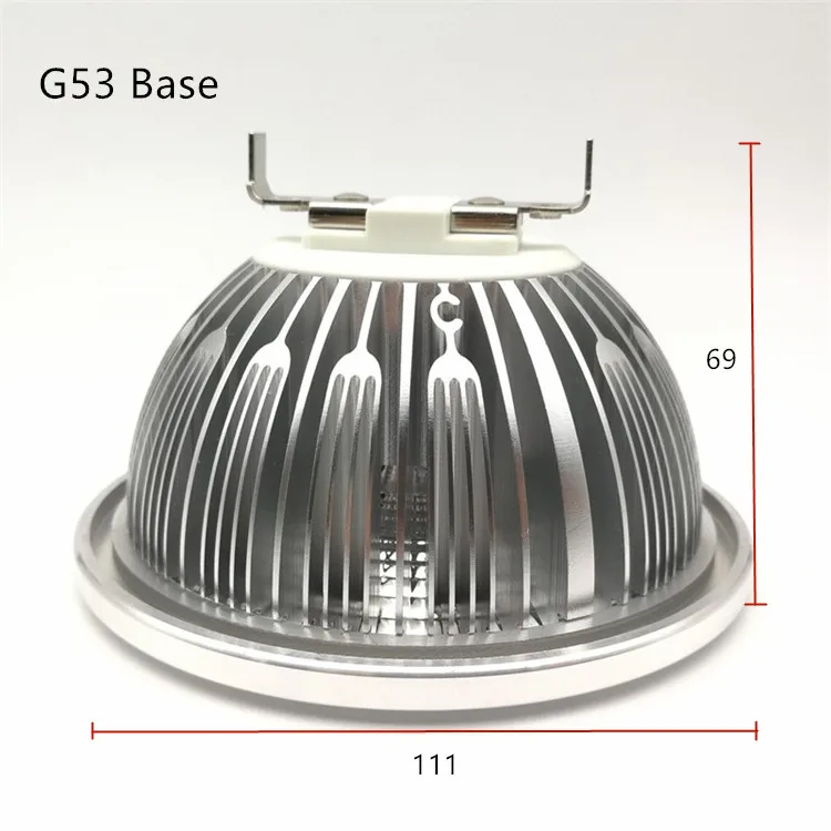 Светодиодный AR111 G53 прожектор управляемый 15 Вт COB ES111 QR111 лампы GU10 12VDC 85-265 V равных 150 W галогенная лампа дома Освещение в помещении