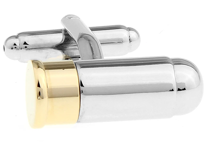Men Gift Bullet Cuff Links Wholesale&ampretail Gold-color Copper Material Novelty Can Be Opened Army Design | Украшения и