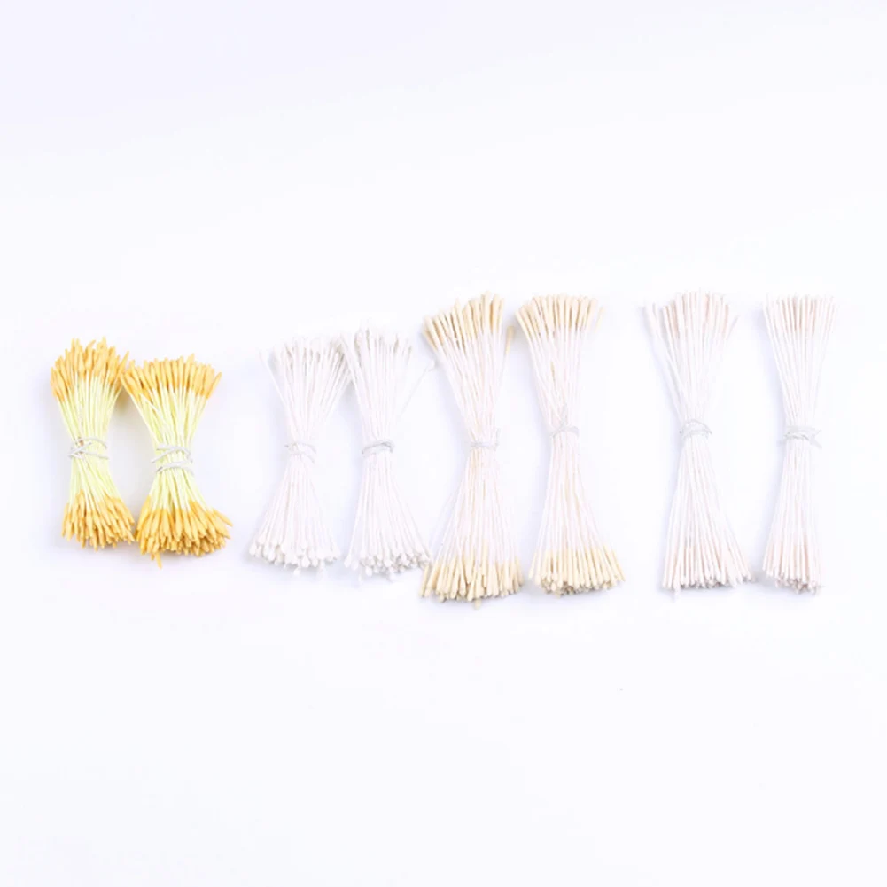 Crafts 140pcs/lot 4 Colors Double Heads DIY Artificial Mini Pearl Flower Stamen Pistil 2mm Floral Stamen