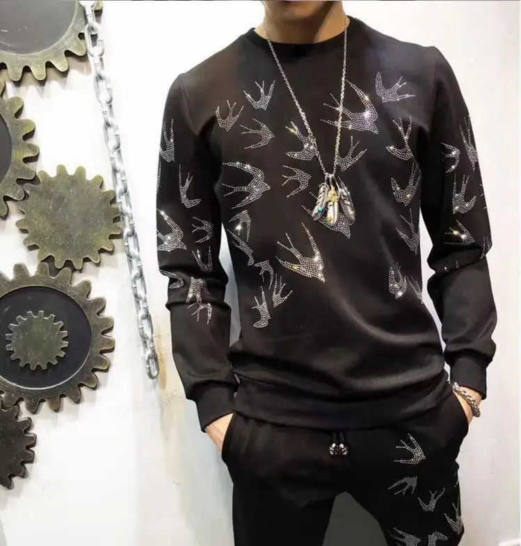 2018 Новое поступление мужской костюм распродажа толстовка и брюки набор Sweatsuit
