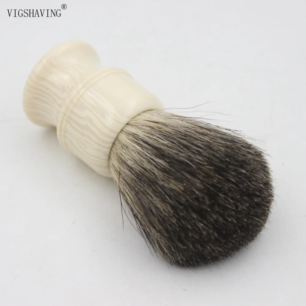 VIGSHAVING Искусственная слоновая кость, резина с ручкой серый чистый барсук волос щетка для бритья