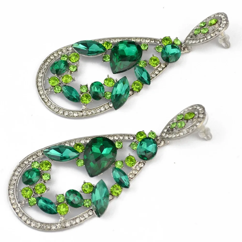 Женские Модные Цветные очаровательные серьги Кристальные стразы блестящие