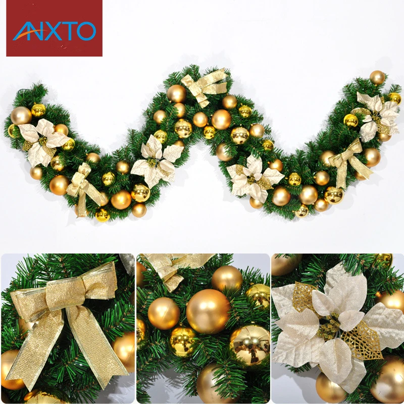 Рождественская гирлянда 2 7 м зеленые с большими шариками цветов рождественские